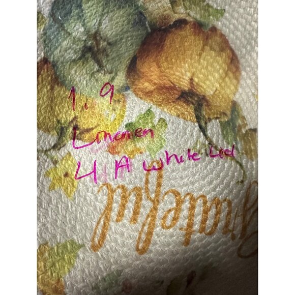 5 Pioneer woman Round "Grateful" Pumpkin Placemats 13” Braided Cotton Table Top - Picture 8 of 8